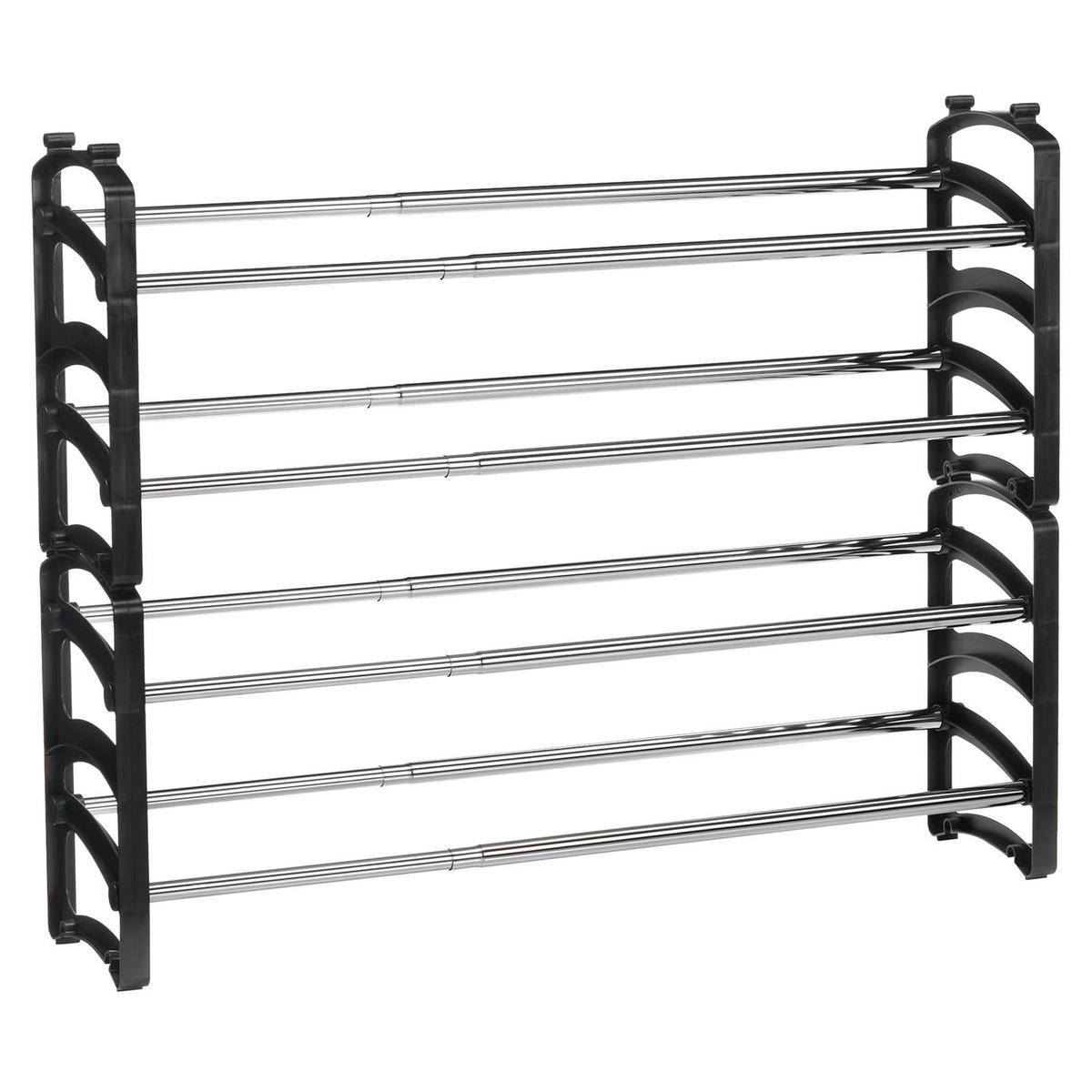 SCHUHREGAL TOWER - Schwarz, Metall (103/64/18cm) - IDIMEX
