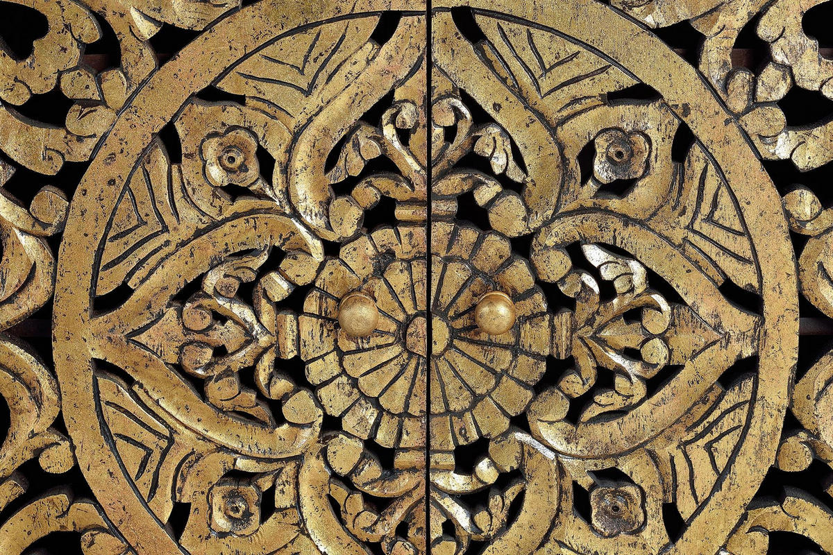 SIDEBOARD aus Mangoholz - Hellbraun, Holz (40/90/180cm) - Giner y Colomer