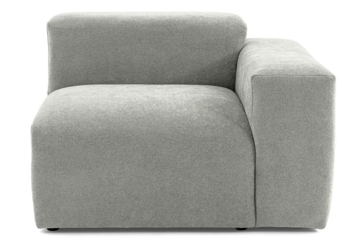 5-SITZER modulares Ecksofa HEAVEN SET 5 Links, Breite 380 cm Webstoff Grau - Schwarz/Grau, Holz/Kunststoff (380/245cm) - Muffo