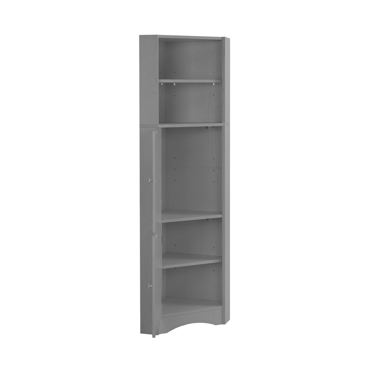 BADEZIMMERSCHRANK Eckschrank 36,5 x 36,5 x 155 cm Grau - Grau, Holzwerkstoff (36.5/155/36.5cm) - Beauniv