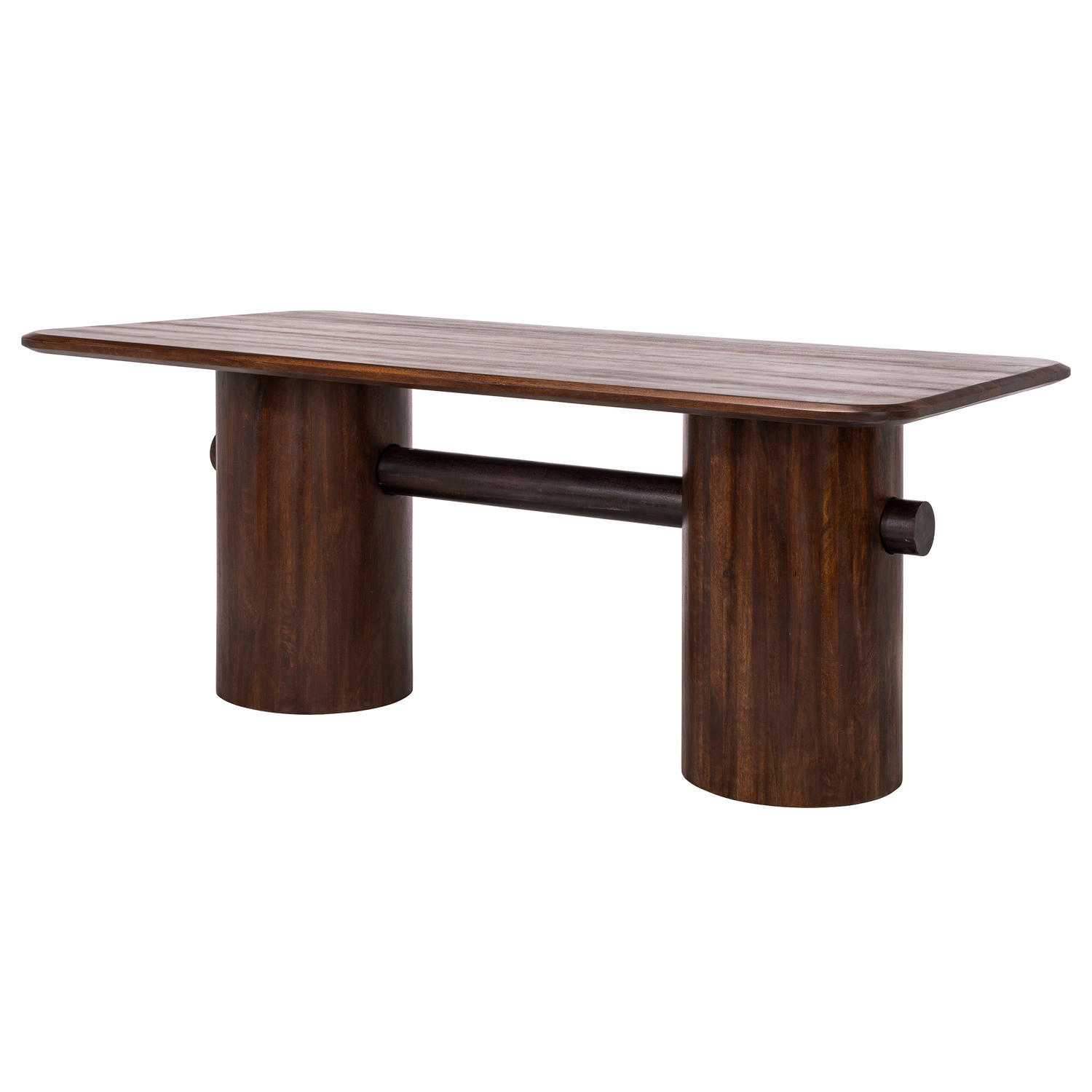 ESSTISCH - Mango massiv - Mango Braun - Braun, Holz (100/190/76cm) - home24