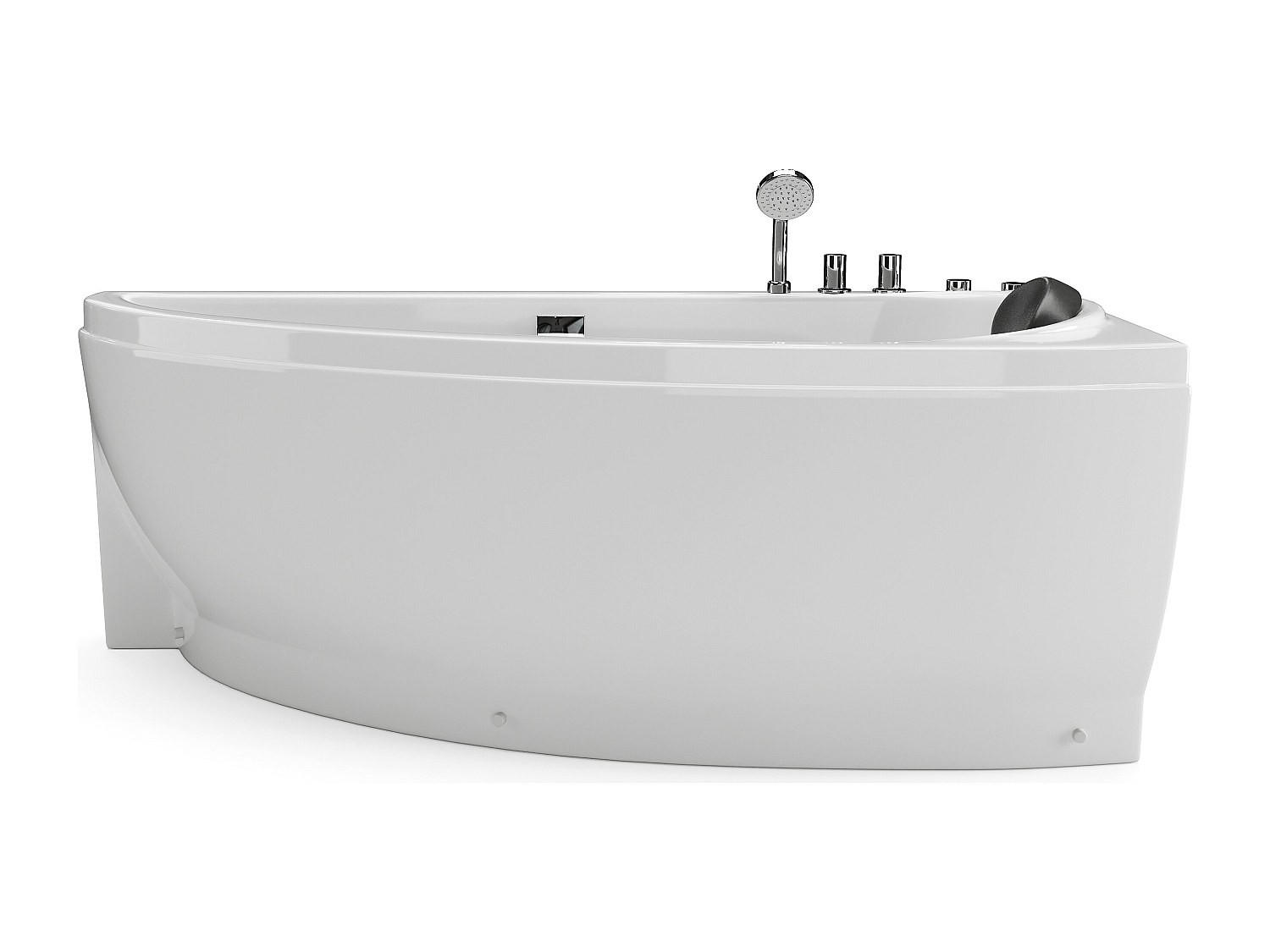 WHIRLPOOLBADEWANNE - 1 Person - Acryl - Weiß - Weiß, Kunststoff (160/60/75cm) - Vente-Unique