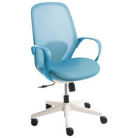 BÜROSTUHL Blau Foama - Blau, Textil (70/94/70cm) - Beliani