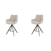 BARSTUHL Lounge Beige 60/56/99 cm 2er-Set - Beige, Textil (56/99/60cm) - Hoyz Collection