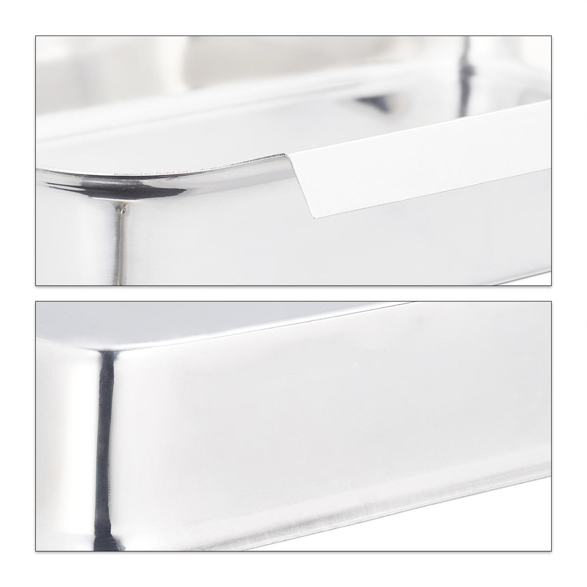 PANIERSTRASSE - Silberfarben, Metall (23/17/4cm) - Relaxdays