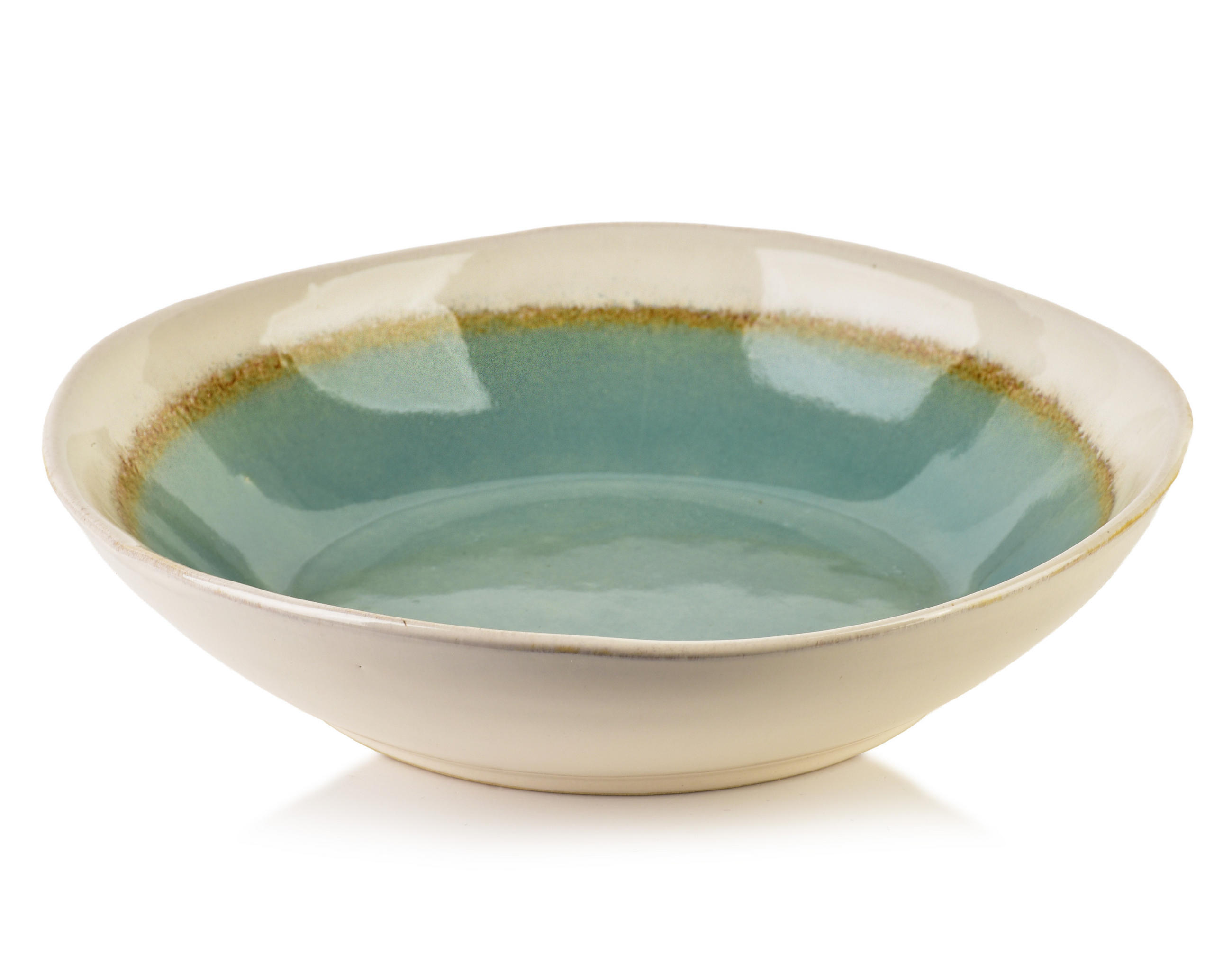 SCHALE Basic Nature Keramik - Türkis, Keramik (20/20/5cm) - Mondex