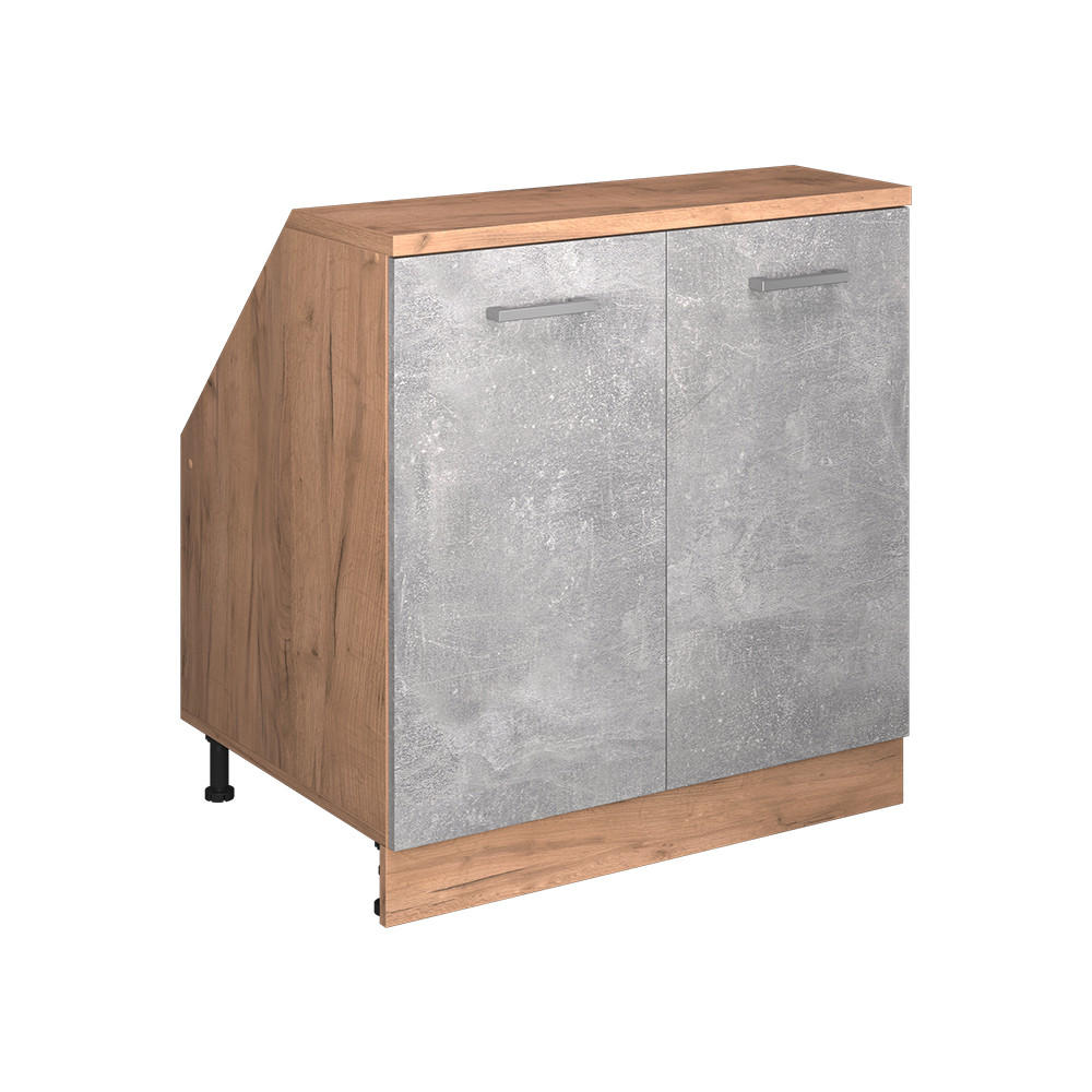 Vicco WARDROBE FOR SLOPING CEILING Rion Beton 80 x 81.6 cm se 2 dveřmi, korpus skříně hloubka 60 cm