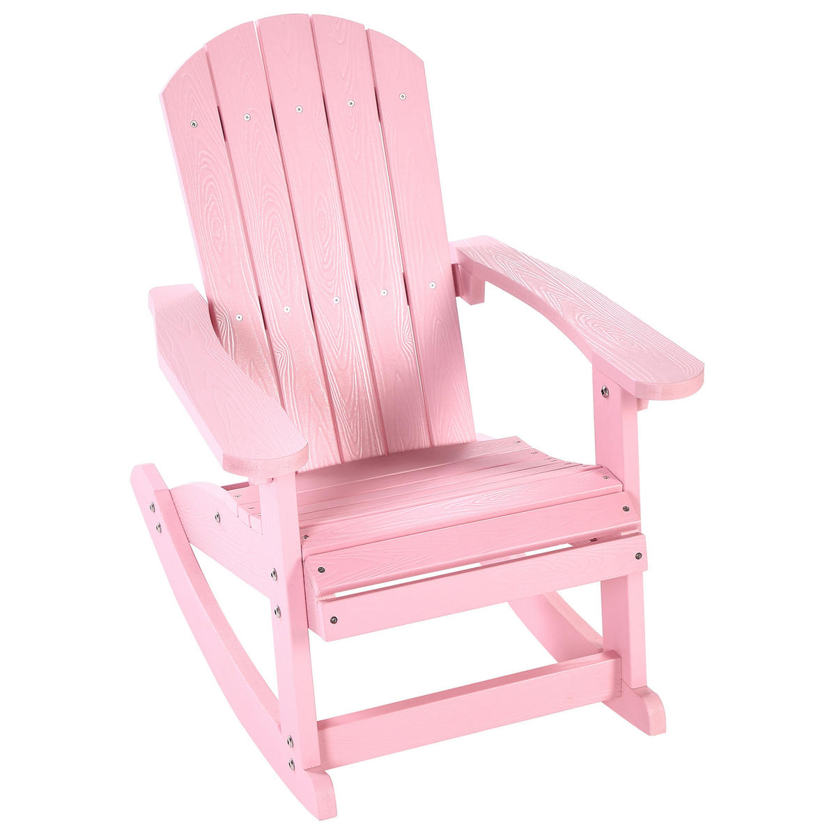 GARTEN-SCHAUKELSTUHL Rosa Adirondack - Pink, Kunststoff (52/67/68cm) - Beliani