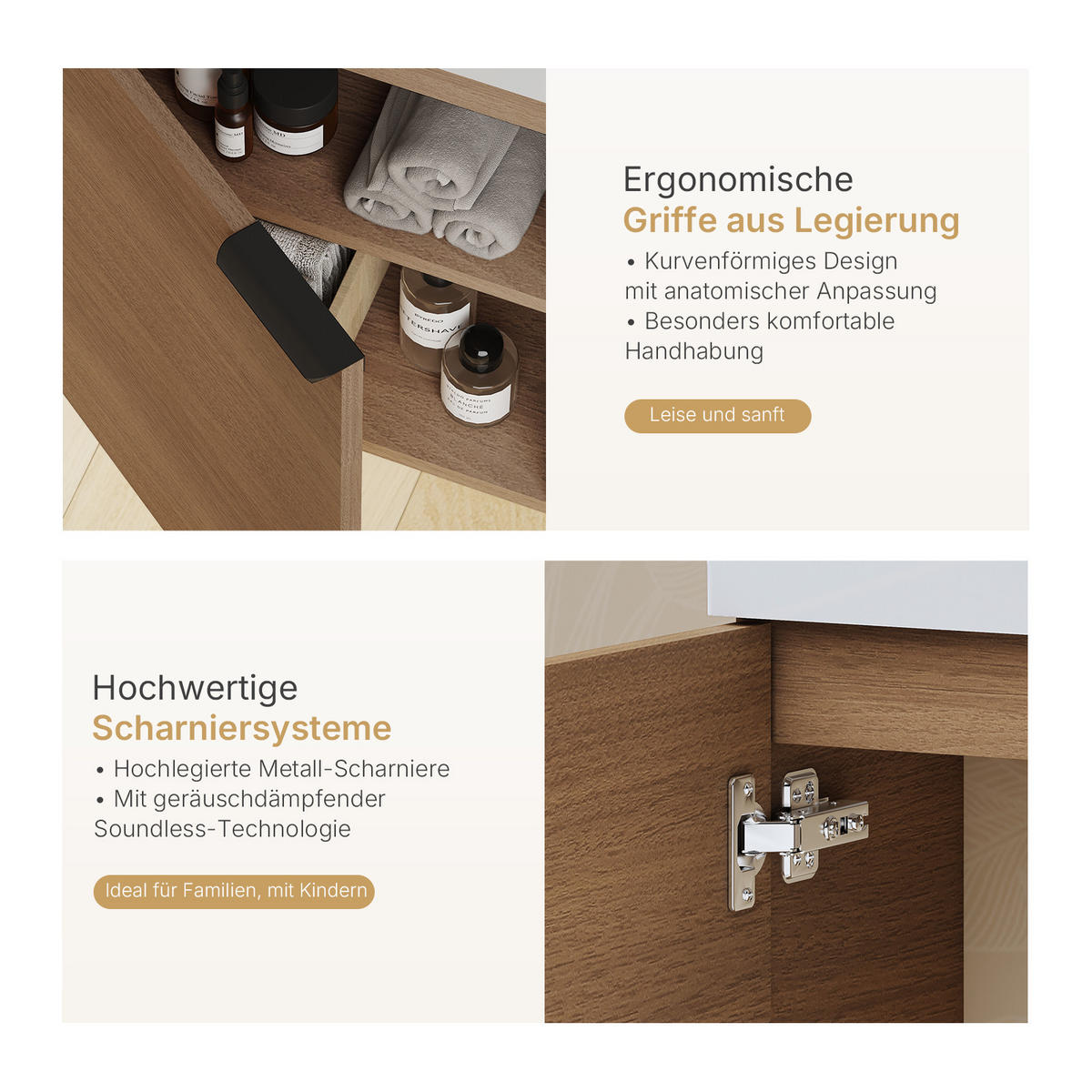 WASCHTISCHKOMBI 41,7 cm Sonoma-Eiche mit Keramik-Waschbecken - Schwarz/Sonoma Eiche, Holzwerkstoff (41.7/64.6/24cm) - EMKE