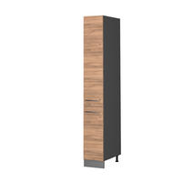 APOTHEKERSCHRANK Fame-Line Goldkraft Eiche 30 cm - Anthrazit/Eiche Wotan, Holzwerkstoff (30/206.8/58cm) - Vicco
