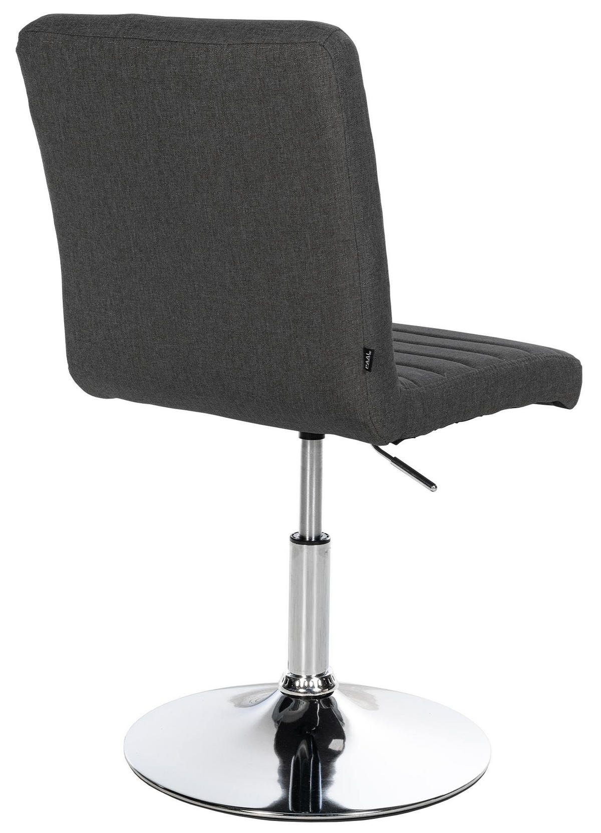 DREHSTUHL 2er Set Stoff dunkelgrau - Chromfarben/Dunkelgrau, Textil/Metall (44/81/60cm) - CLP