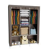 STOFFSCHRANK Kleiderschrank, 2 Kleiderstangen, 130/45/175 cm, Farbe: Braun - Braun, Textil (45/175/130cm) - Coemo