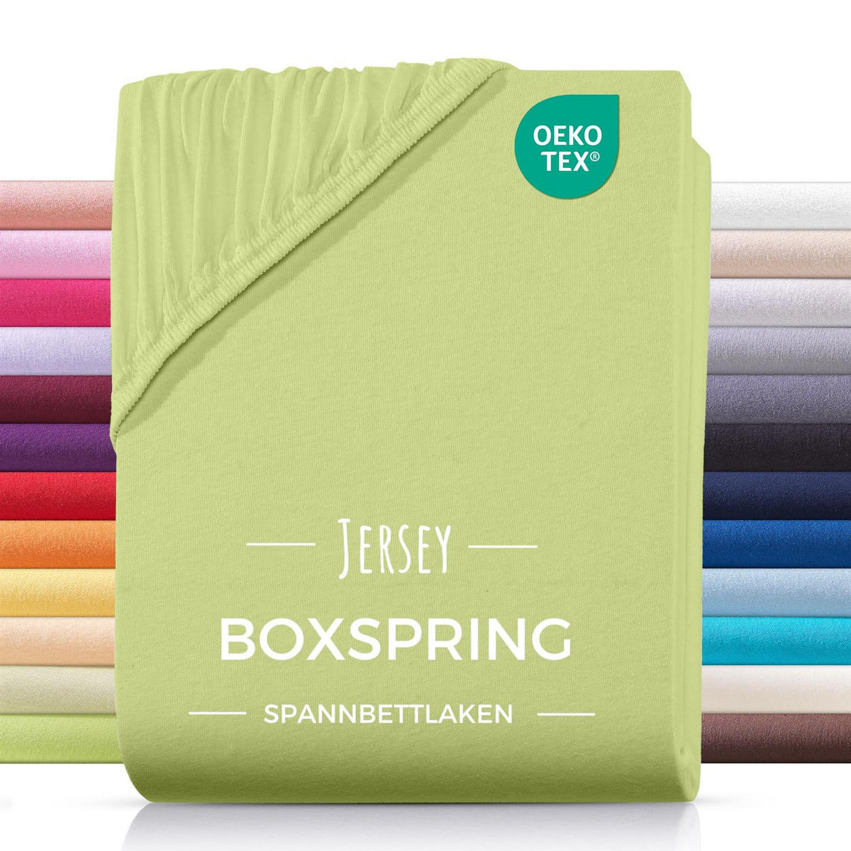 SPANNBETTLAKEN Boxspringbett Jersey 180x200 180x220 200x200 200x200, Wasserbett Bettlaken aus 100% Baumwolle - Grün, Textil (200/220cm) - Carpe Sonno