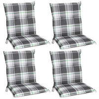 NIEDERLEHNERAUFLAGE Sunny BK 100/50/6cm Mintgrün-Kariert 4tlg - Mintgrün, Textil (50/6/100cm) - Beautissu 