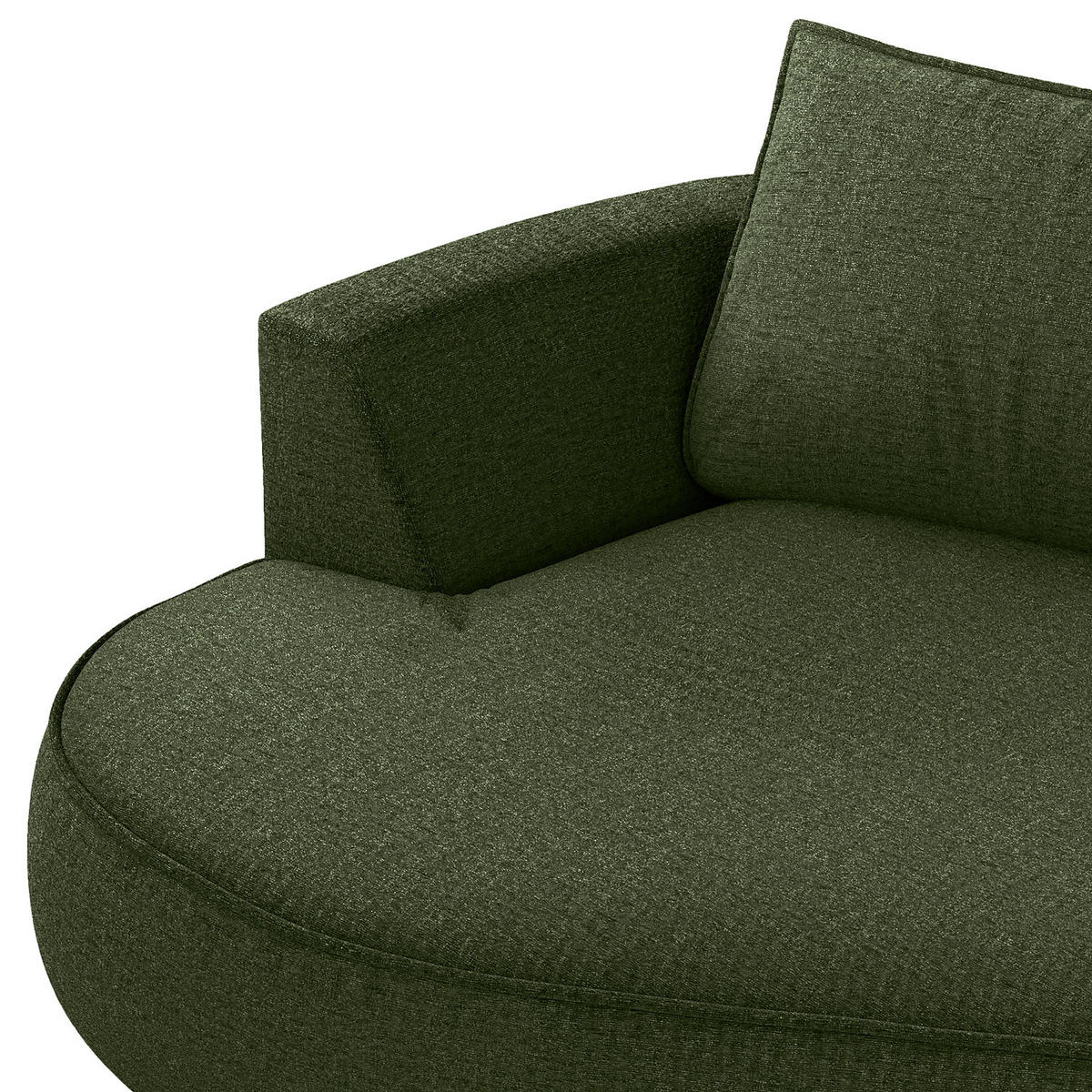 OTTOMANE - modular - Schwarz/Grün, Kunststoff/Textil (196/82/146cm) - home24