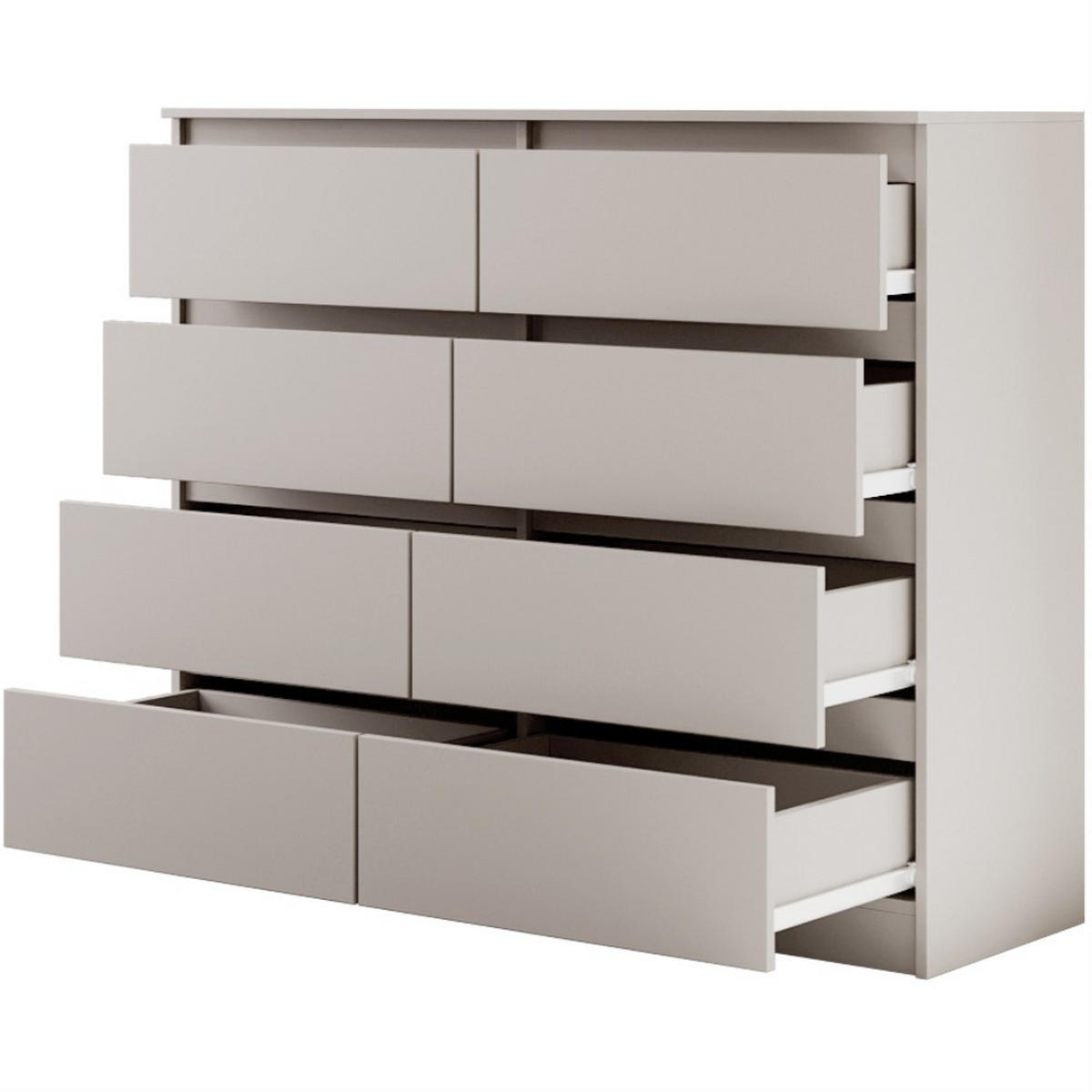 KOMMODE Lemon 120 cm mit acht Schubladen kaschmir - Kaschmir, Holzwerkstoff (120/101.5/39cm) - Beautysofa