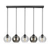 PEDELLEUCHTE HAGEN - Transparent/Schwarz, Glas/Metall (15/100/100cm) - kiki design