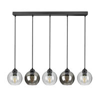 PEDELLEUCHTE HAGEN - Transparent/Schwarz, Glas/Metall (15/100/100cm) - kiki design