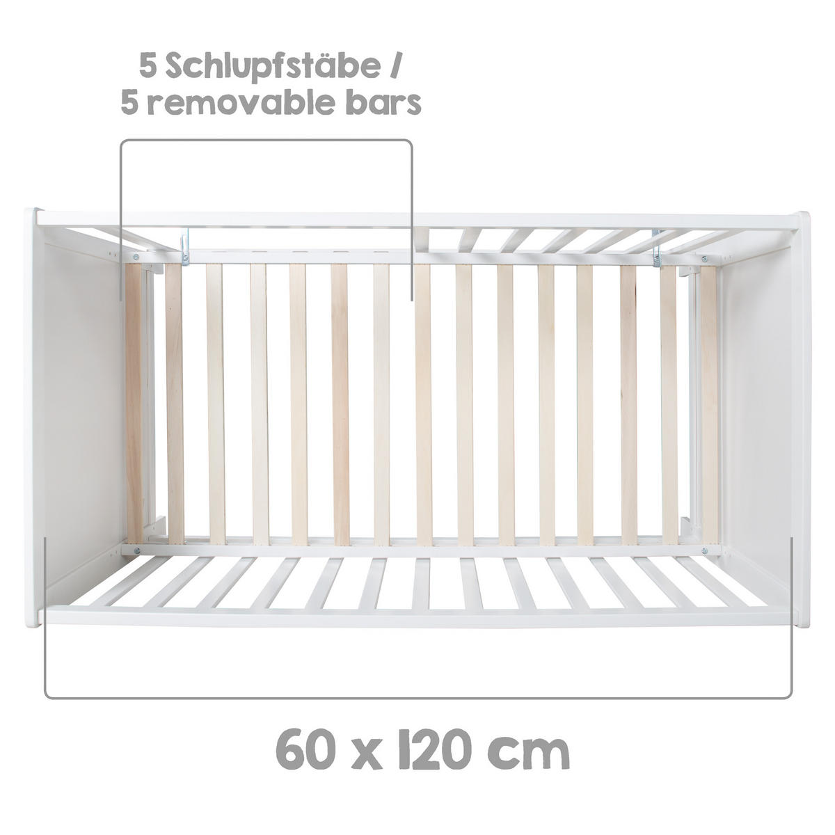 KINDERZIMMERSET 3-tlg roba Style grau - Weiß, Holzwerkstoff (66/76/123cm) - Roba