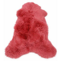 LAMMFELL Öko bunt gefärbt weich Fell Teppich Kirschenrot ca. 110 cm - Kirschrot, Fell (60/110cm) - Provellus