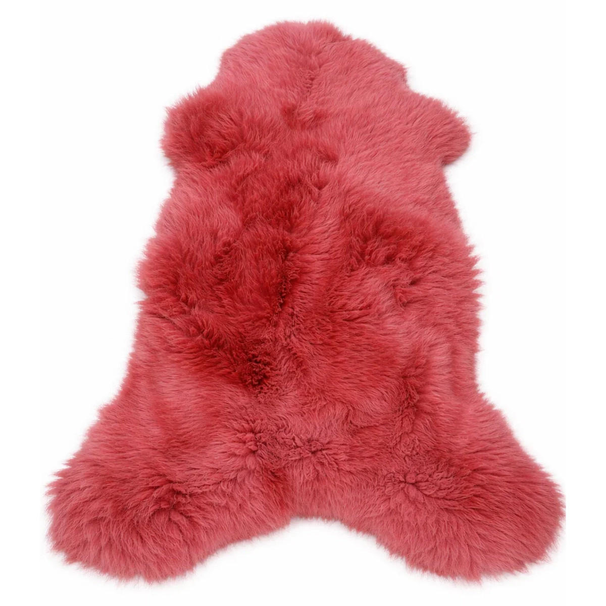 LAMMFELL Öko bunt gefärbt weich Fell Teppich Kirschenrot ca. 110 cm - Kirschrot, Fell (60/110cm) - Provellus