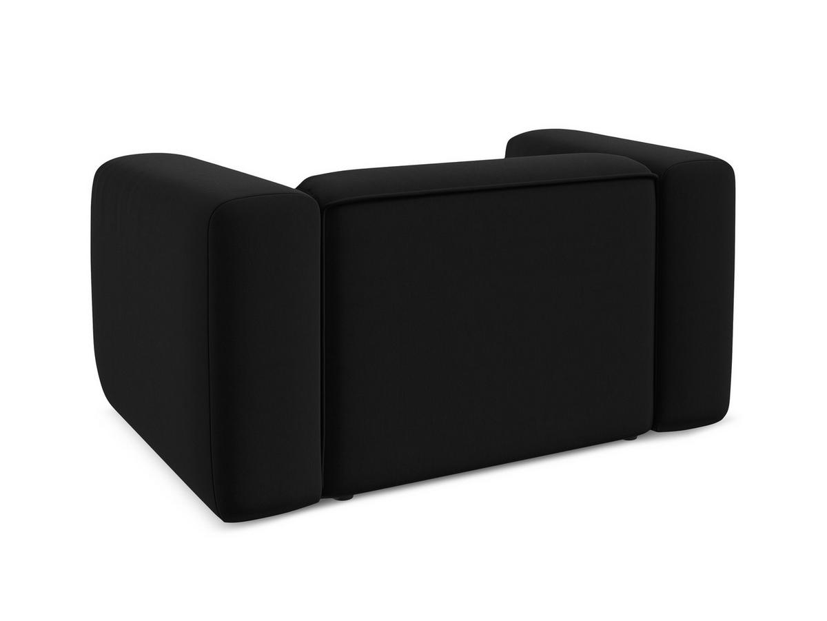 SESSEL Samt Stoff Schwarz - Schwarz, Kunststoff/Textil (137/70/89cm) - Makamii