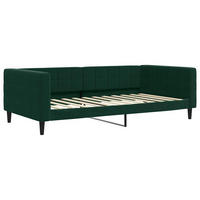 TAGESBETT Dunkelgrün 100/200 Cm Samt - Grün, Textil (100/200cm) - vidaXL