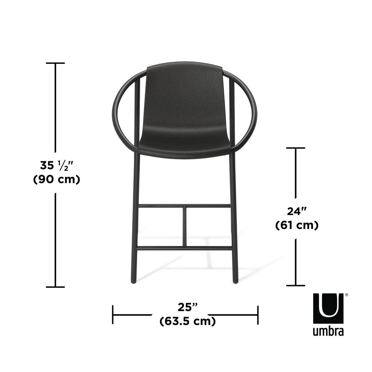 BARSTUHL Ringo, Black - Schwarz, Metall (58/90/64cm) - Umbra