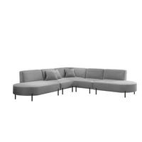 ECKSOFA Valencia - Hellgrau, Holzwerkstoff/Textil (303/303cm) - Fun Möbel