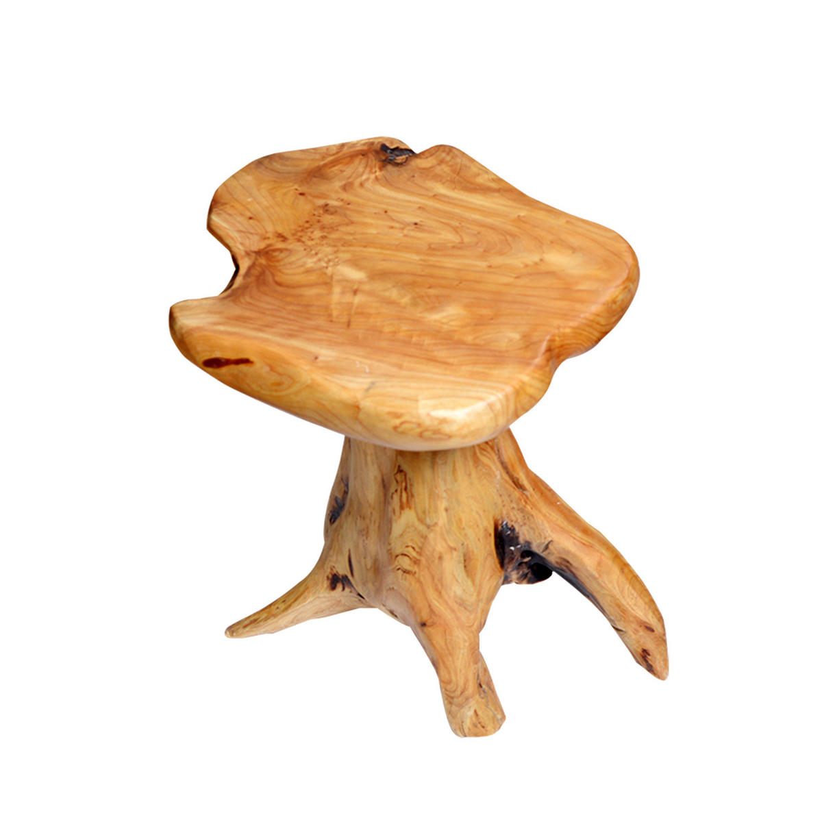 COUCHTISCH 35/30/37 cm Naturholz aus massiven Tannenholzwurzeln mit unregelmäßiger Form - Naturfarben, Holz (35/30/37cm) - OKWISH