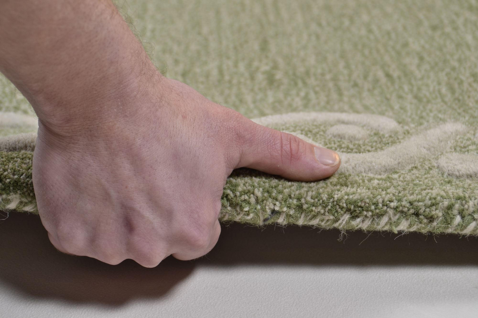 Thumbnail - Theko Handtuftteppich, Grün, Textil, Abstrakt, Rechteckig, 60x90 cm, Teppiche & Böden, Teppiche, Hochflorteppiche & Shag...