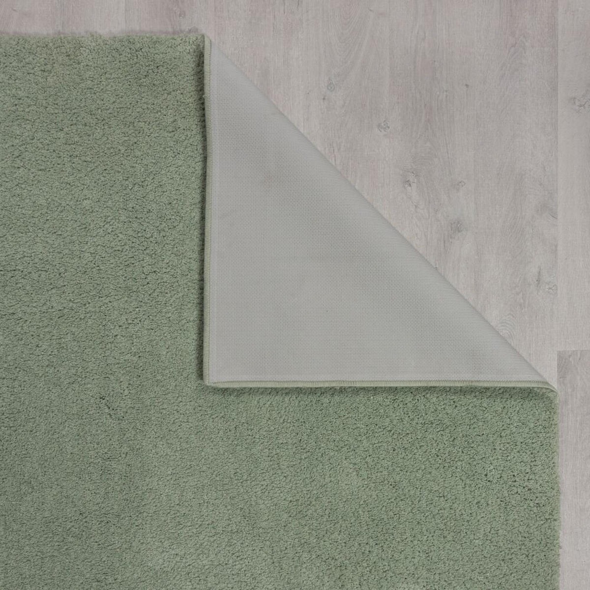 TEPPICH Waschbar GIPPING in Salbeigrün, einfarbig, 80 x 150 cm - Grün, Textil (80/150cm) - KADIMA DESIGN