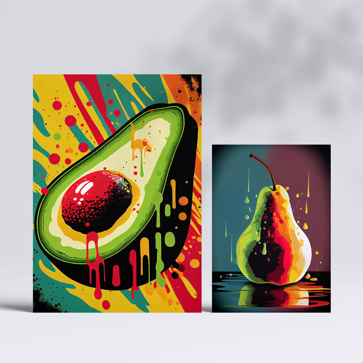 POSTER Set Mit 6 Tropische Früchte Vollfarbige Plakate Von Obst, Gemüse A3 & A4 Rahmenlos - Klar, Papier (29/3cm) - Nacnic