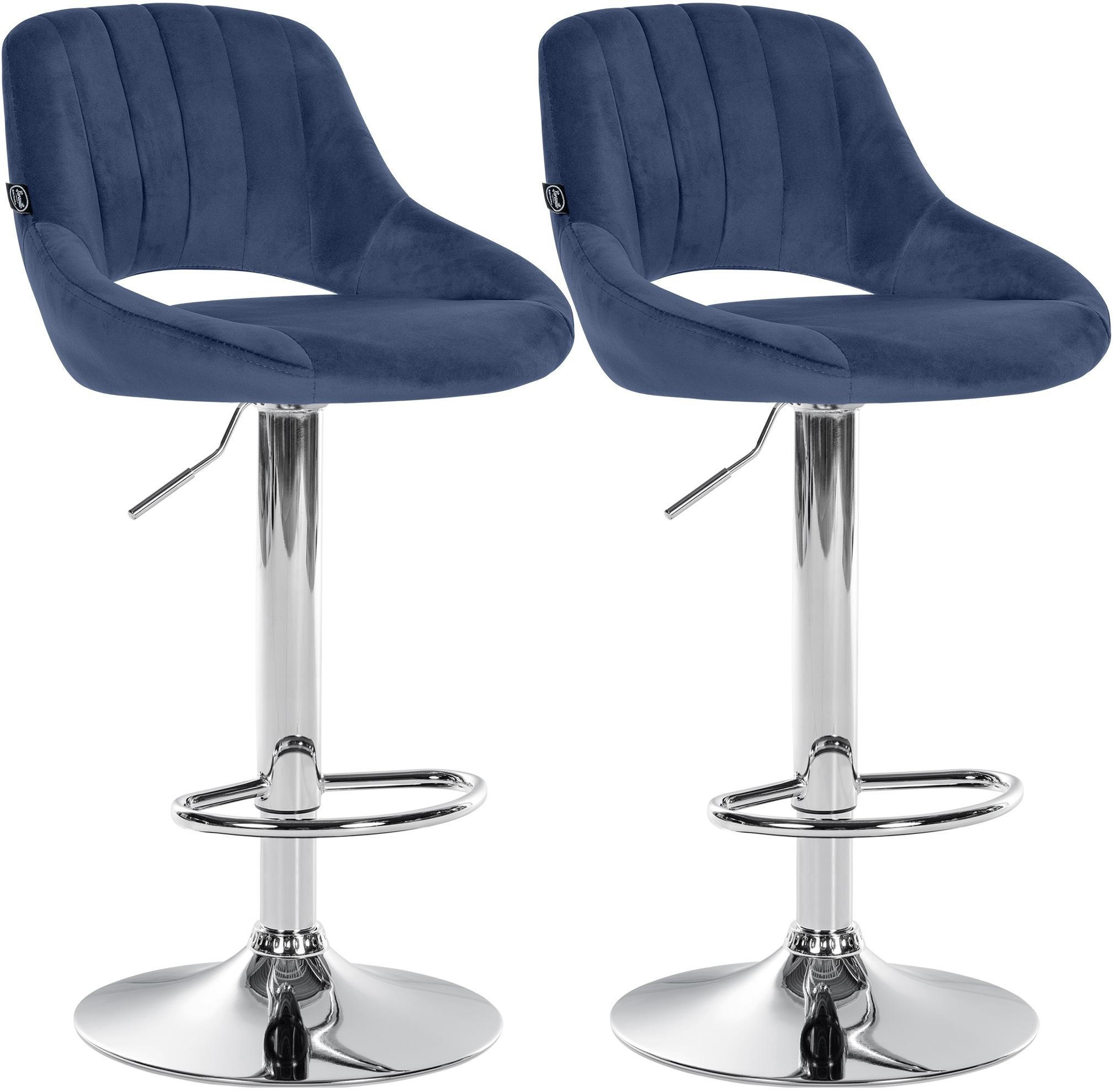 BARHOCKER Milet Set 85x47x48 cm Blau - Blau, Textil (47/85/48cm) - furnicato