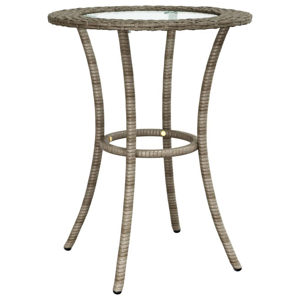 LOUNGEGARNITUR mit Sofagarnitur in L-Form und 48 cm Couchtischm, aus Poly Rattan, 2-teiliges Set - Grau, Kunststoff - vidaXL