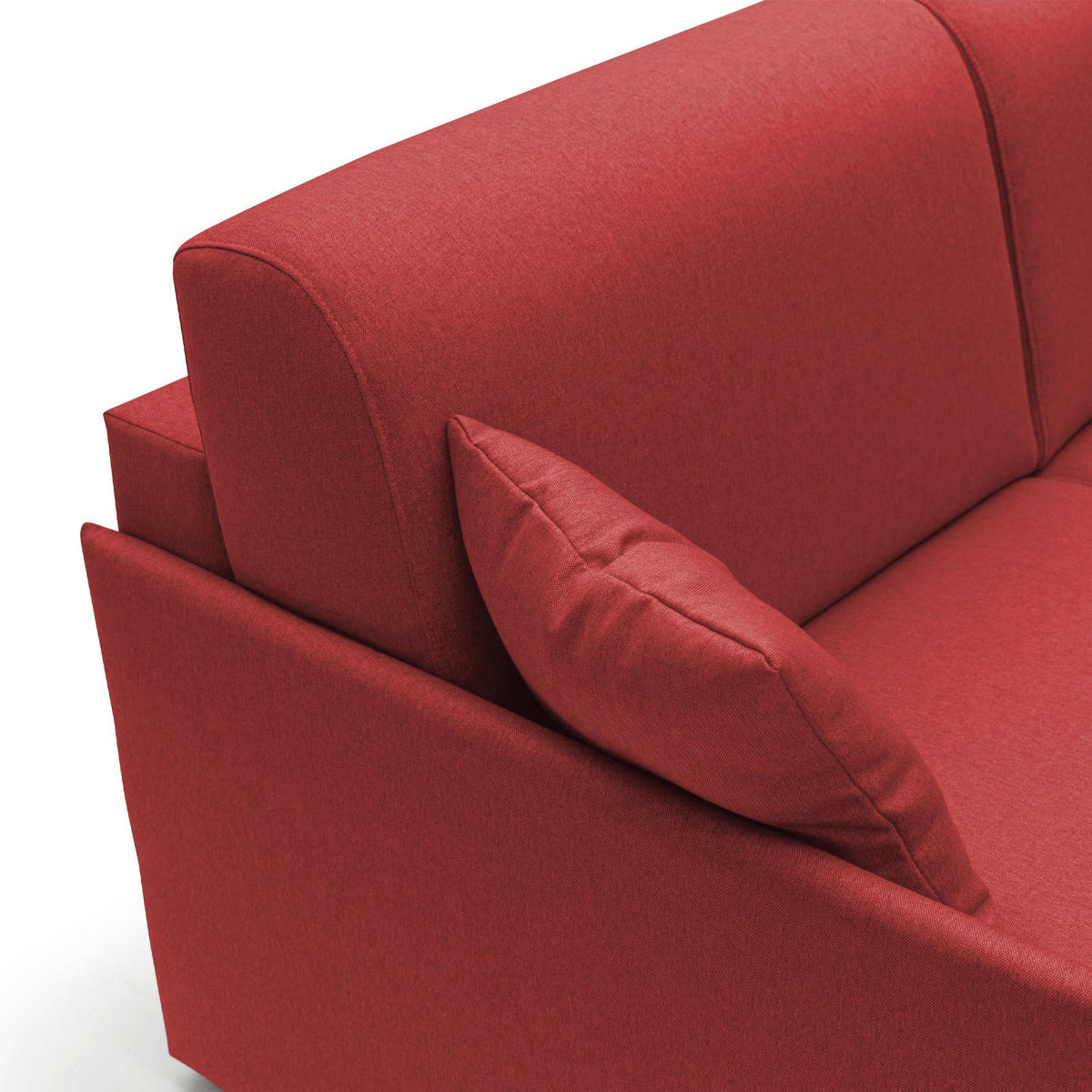 ECKSOFA LINKS Evans - Rot, Textil (232/96cm) - Divani.store