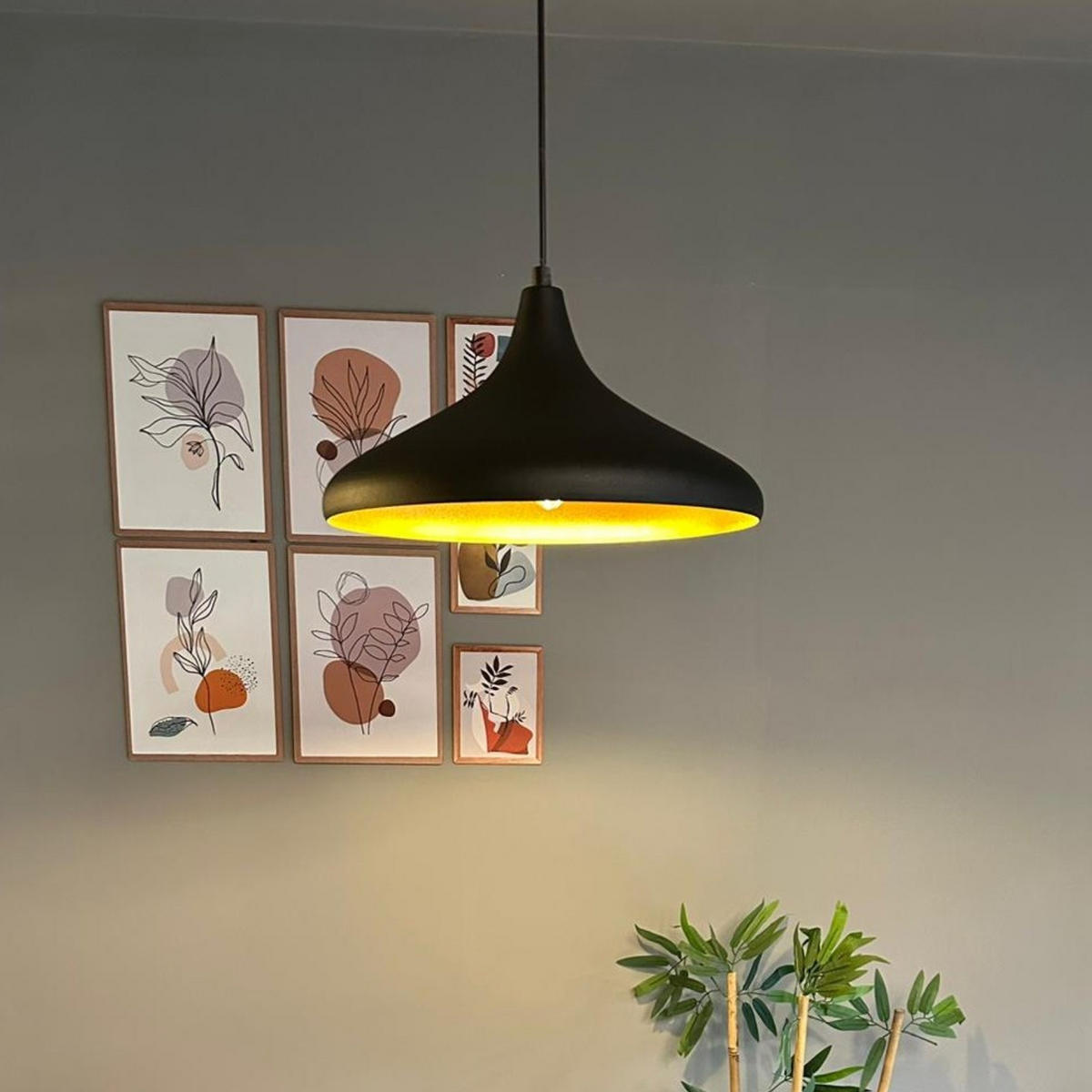 PENDELLEUCHTE Champion 35/20 - Schwarz, Metall (20/35/20cm) - Bamyum