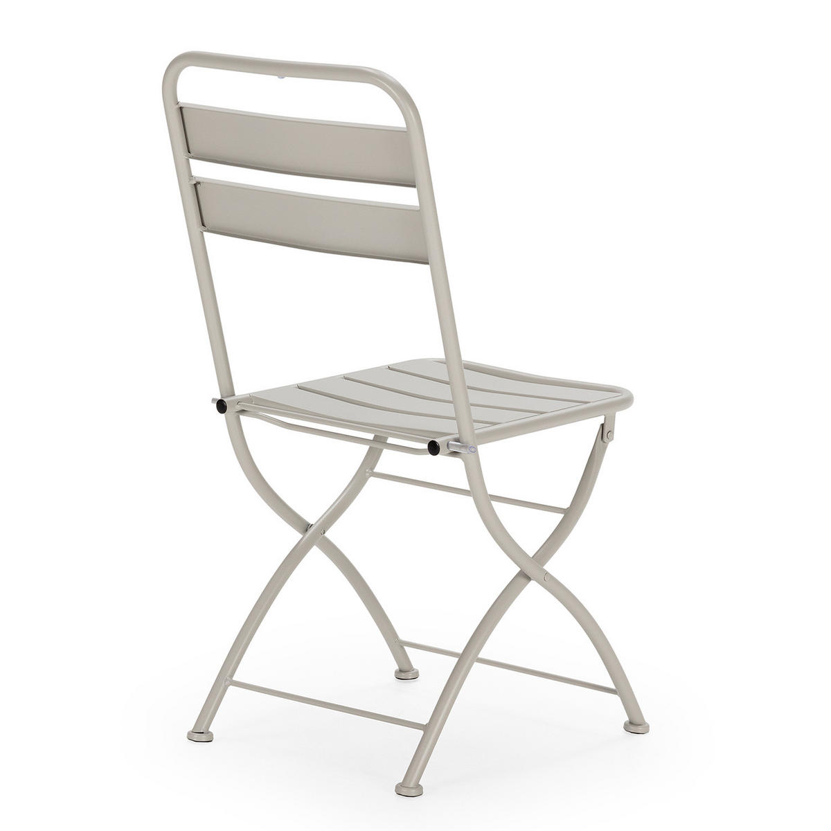 GARTENKLAPPSTUHL-SET Perla Metall - Grau, Metall (42/88/50cm) - VS Venta-stock