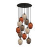 GALERIELEUCHTE Echos 12-flammig Mehrfarbig Ø 25cm - Multicolor/Schwarz, Glas (25/25/28cm) - s.luce