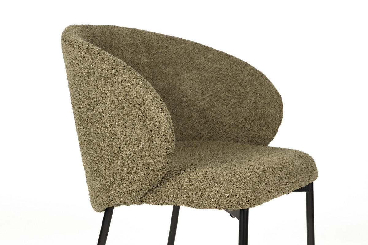 ESSZIMMERSTUHL Ayle - Grün - 48/58/70 cm - 2er-Set - Grün, Textil (58/70/48cm)