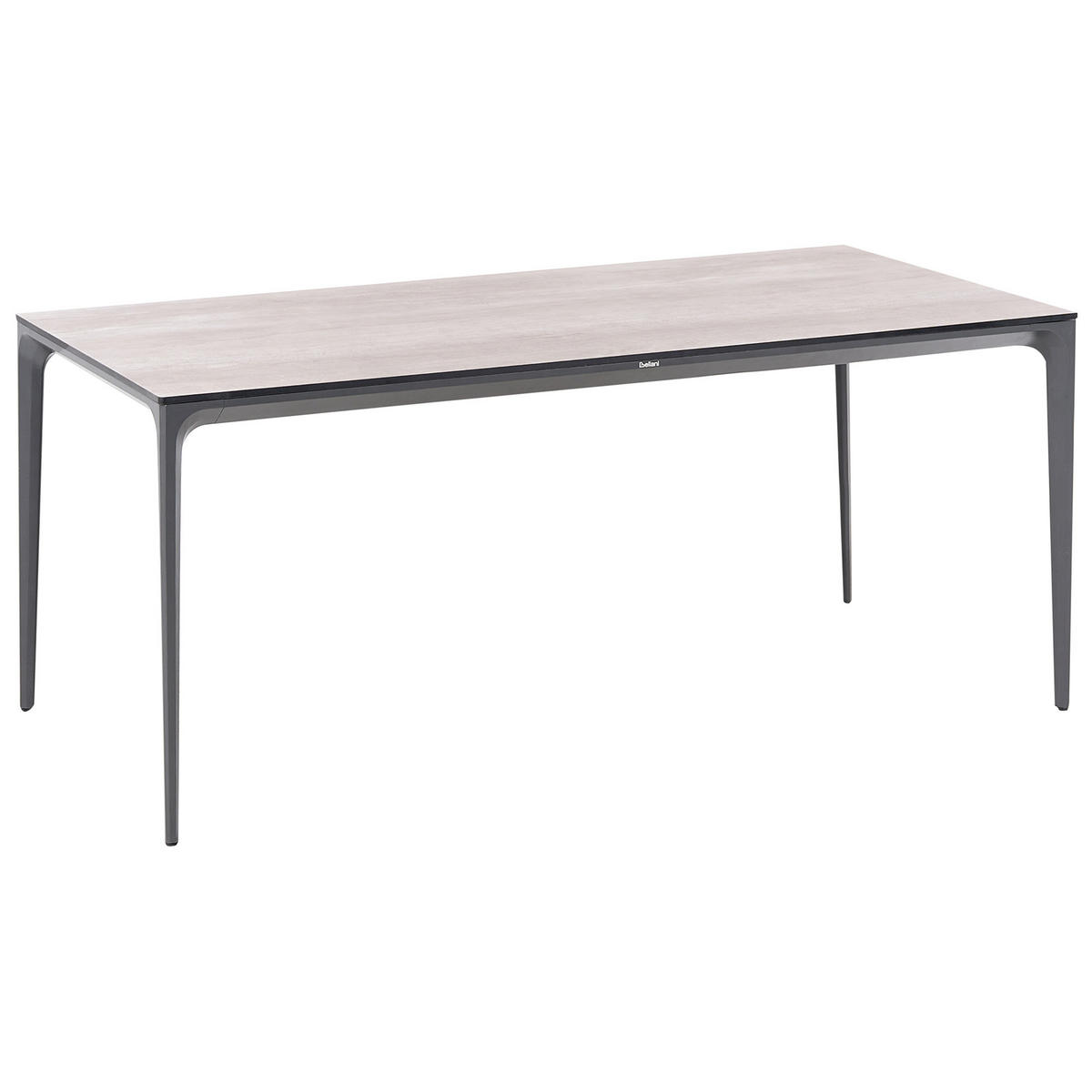 ZAHRADNÍ STŮL 180/90 cm Holzoptik Světle šedý Sovareto - tmavě šedá, plast (180/90/75cm) - Beliani