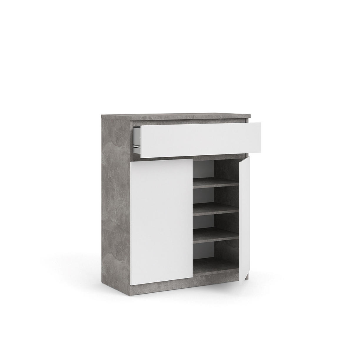 SIDEBOARD Beton Dekor - Grau, Holzwerkstoff (80/100/40cm) - ebuy24