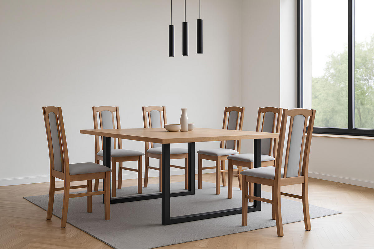 ESSZIMMERSTUHL - Set 4x BOS 7 hell nussbaum, soro 90 - Hellbraun/Cappuccino, Holz (43/96/40cm) - Leaf Design