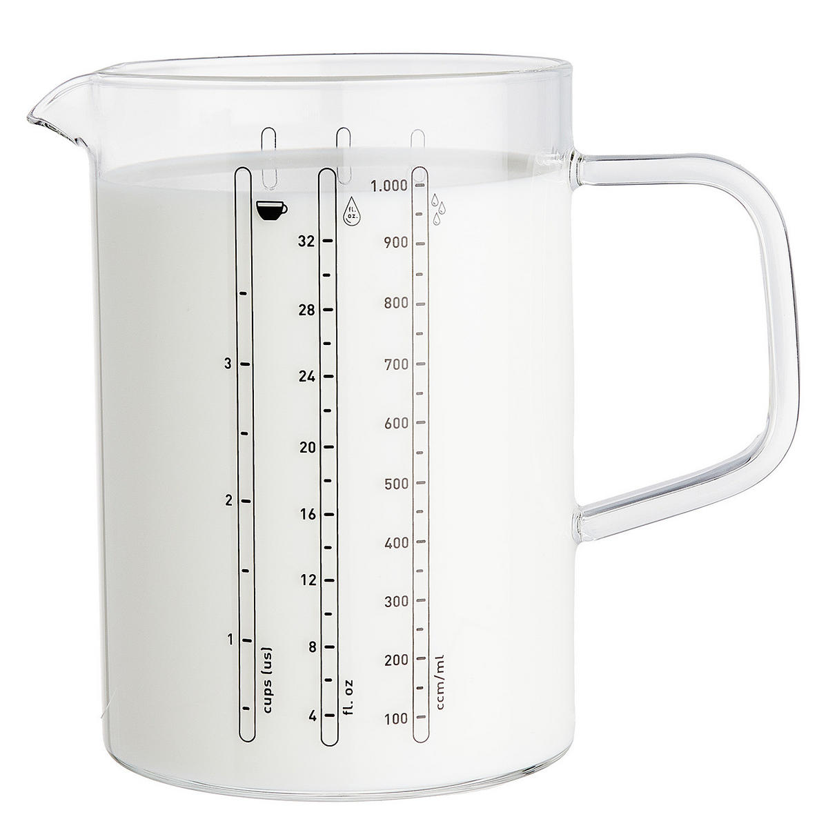 MESSBECHER Recipe - Transparent, Glas (1L) - Butlers