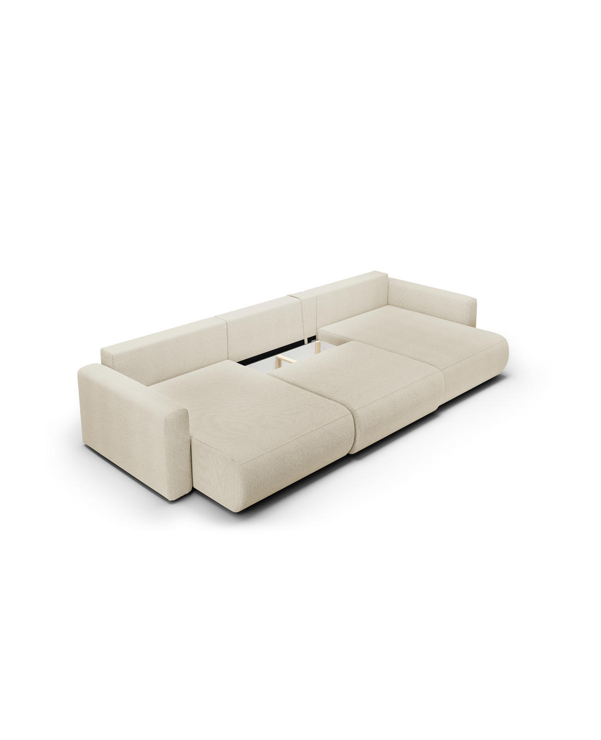 ECKSOFA mit Schlaffunktion U Rosa - Pink, Textil (340/149cm) - Furnisell