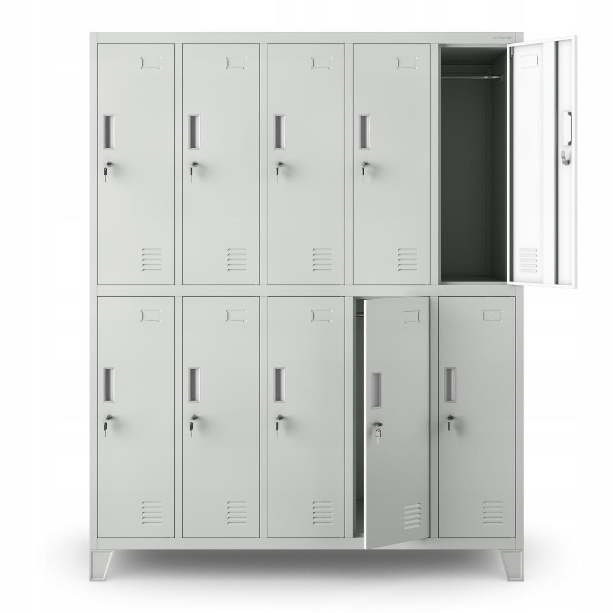 SCHLIESSFACHSCHRANK Bartek - Grau, Metall (136/172/45cm) - Jan Nowak