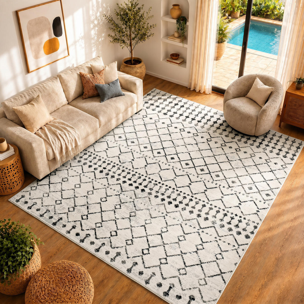 KURZFLORTEPPICH Leonor 200/275 cm Hellgrau - Hellgrau, Textil (200/275cm) - LIVABLISS