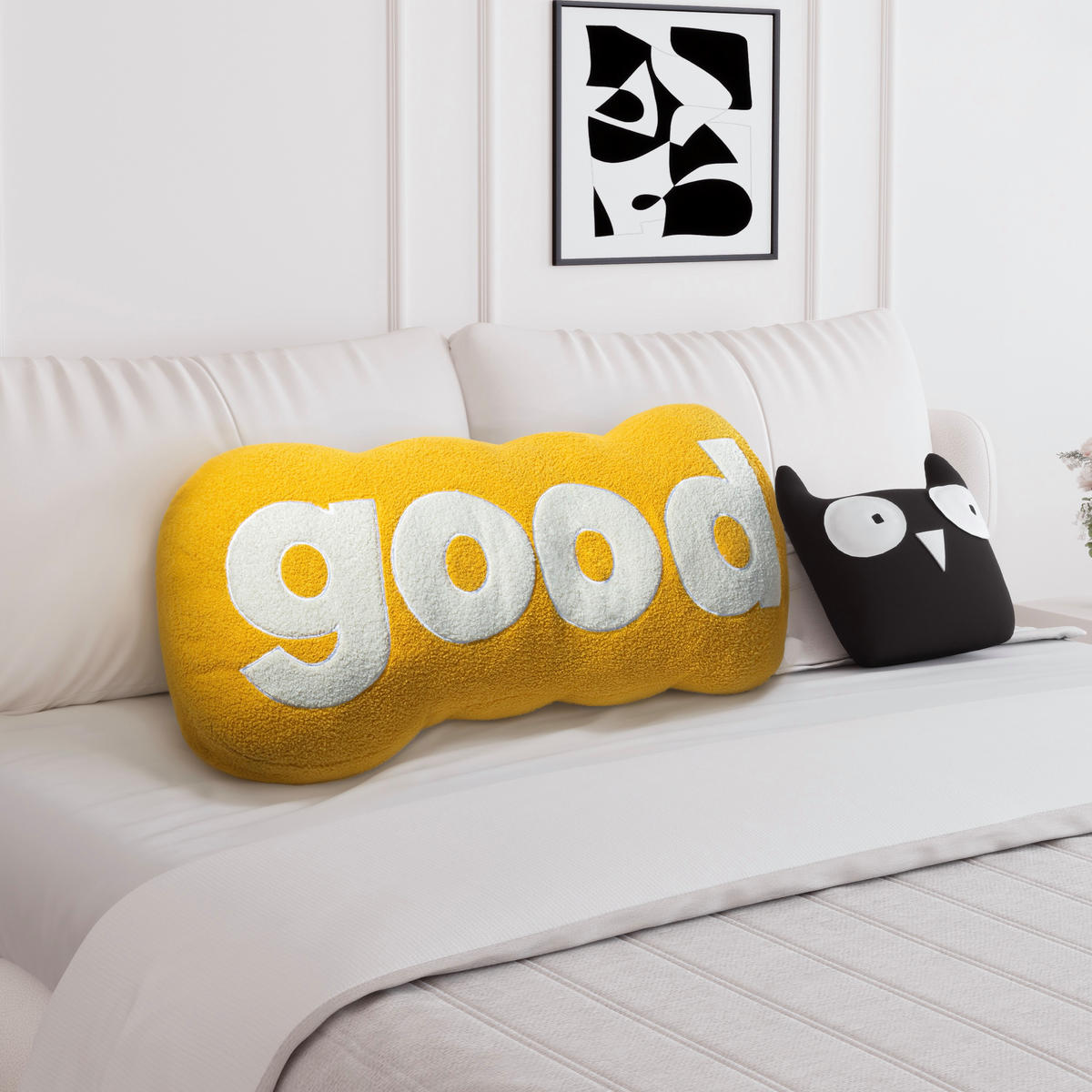 RÜCKENKISSEN Dekokissen GOOD - Gelb, Textil (24/95/45cm) - Vercart