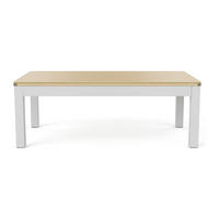 BILLARDTISCH - 8 Personen - holz - schwarz, weiß Balthazar - Weiß, Holz (213.4/111.8cm) - Vente-Unique