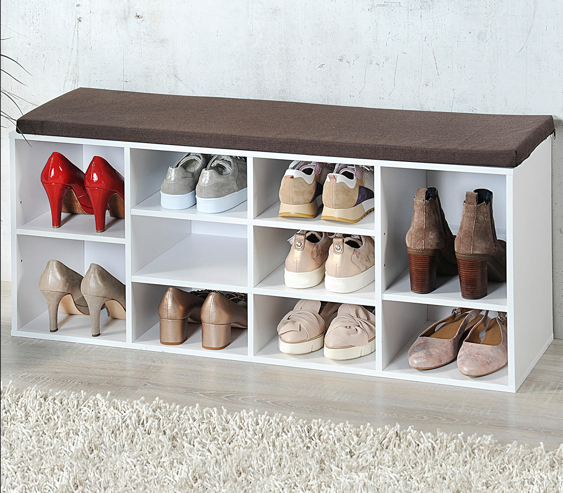 Weißes Schuhregal Garderobe